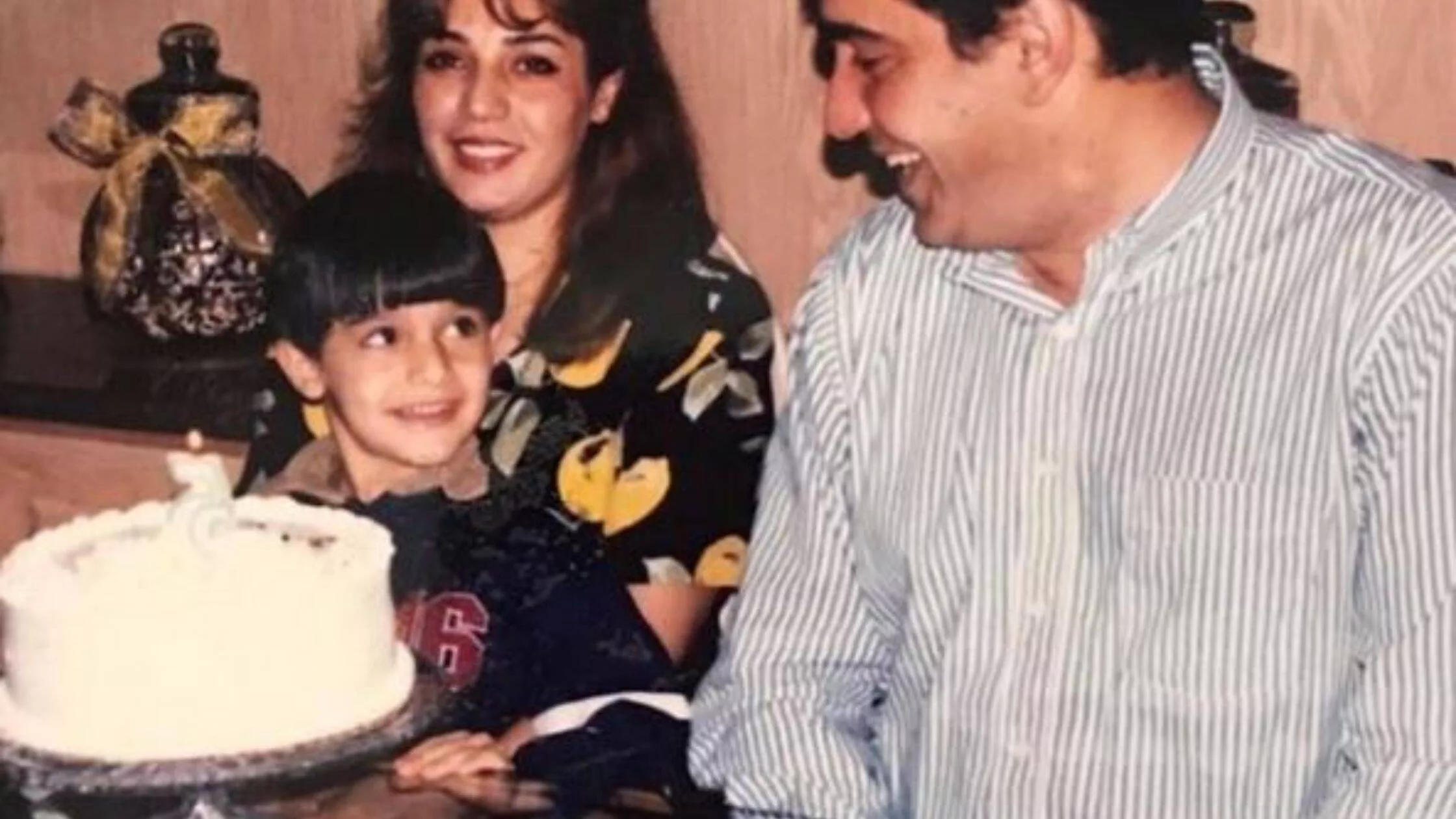 Sam Asghari with his dad Mike Asghari and mother Fatima Asghari