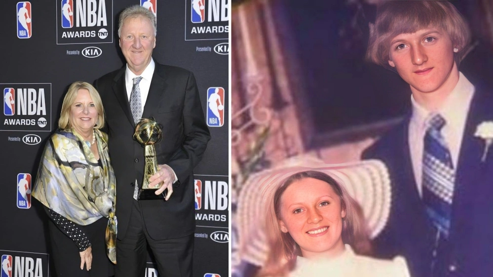 Larry Bird, Janet Condra and Dinah Mattingly